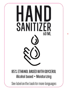 Hand Sanitizer 60ml Gel