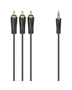 Hama 4pin kabel (3x RCA-stik - 3,5 mm jackstik / 3 m)