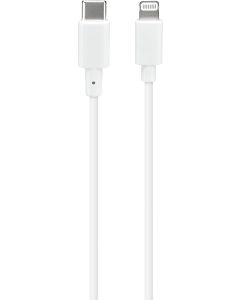 Sandstrøm USB-C til Lightning kabel 1m (hvid)