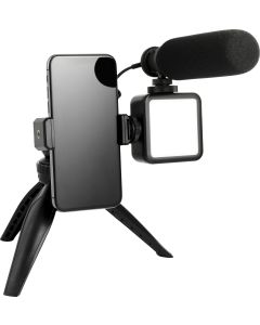 Wistream mobil tripod med mikrofon og LED-lys