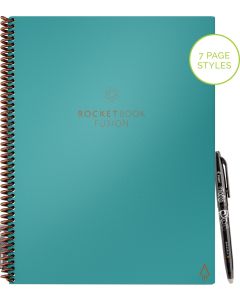 Rocketbook Fusion Letter genanvendelig notesbog A4 (neptune teal)