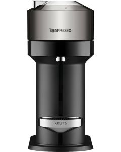 NESPRESSO® Vertuo Next kaffemaskine fra Krups, Dark Chrome (Brúkar serligar kapslar)