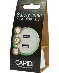 CAPiDi USB sikkerhedstimer TIUSBTI3.4AVIT (hvid)