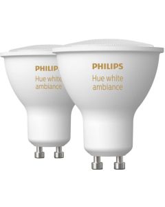Philips Hue White Ambiance LED pære GU10 (2-pak)