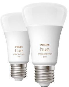 Philips Hue White and Color Ambiance LED pære E27 (2-pak)