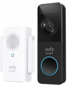 Eufy Battery-dreven Slim Full HD Video dørklokke m/Wireless klokke