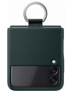 Samsung Z Flip3 silikonecover med ring (grøn)