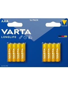 Varta Longlife AAA-batterier (16-pak)