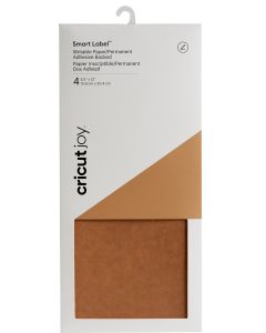 Cricut Joy Smart Labels 14x30 cm 4-pak (brun)