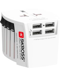 SKross MUV World USB 4xA rejseadapter 3310007