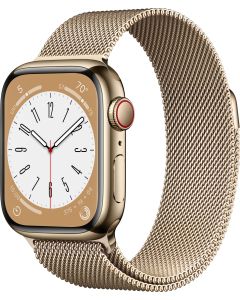 Apple Watch Series 8 41mm Cellular (gold stainless steel / gold milanese loop)