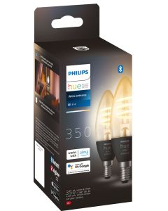 Philips Hue WA 4,6W Filament pære E14 (2-pak)