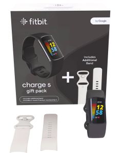 Fitbit Charge 5 sportsurspakke (sort/hvidt)
