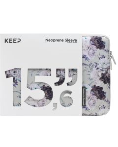 KEEP 15,6" PC neopren-etui (Silver Summer Flower)