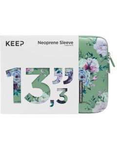 KEEP 13,3" PC neopren-etui (Jade Summer Flower)