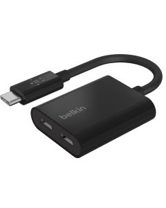 Belkin USB-C lyd- og opladningsadapterkabel (sort)