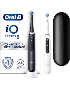 Oral-B iO5 Duo pack eltandbørster 414841 (sort/hvid)