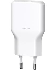 Unisynk G3 36W USB-C oplader med 2m USB-C til lynkabel (hvid)