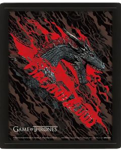 Game of Thrones (Fire and Blood - Drogon) 3D lenticulær plakat