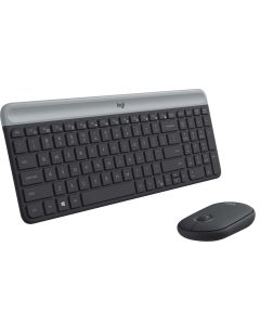 Logitech MK470 Slim Combo mus og tastatur (graphite)