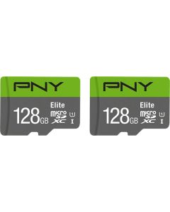 PNY Elite MicroSD kort 128GB (2-pak)