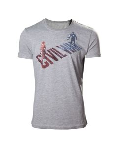 T-shirt Captain America - Civil War - grå (L)