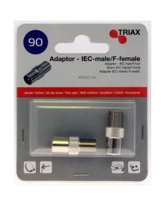Triax adapter IEC-hanstik/F-hunstik (pakke m.2)