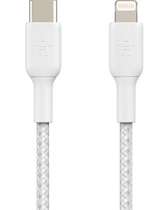 Belkin BOOSTCHARGE USB-C til Lightning braided kabel 2m (white)