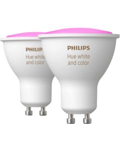 Philips Hue White and Color Ambiance LED pære GU10 (2-pak)