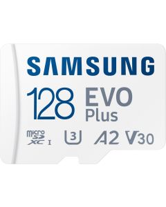 Samsung EVO Plus mikro SD hukommelseskort (128GB)