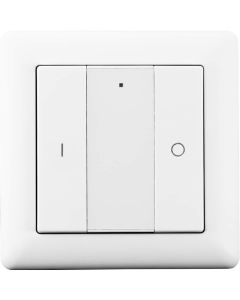 HeatIt Z-Push kontakt med 2 knapper (hvid)