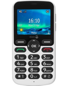 Doro 5861 mobiltelefon (hvid/sort)