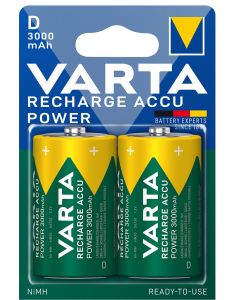 Varta Power D 3000Mah-batteri (2 stk)